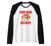 Food Dude Delivery Dashing Dasher Raglan Baseball Tee