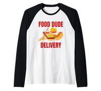 Food Dude Delivery Dashing Dasher Raglan Baseball Tee