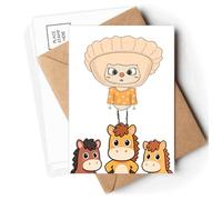 Food Dumpling China Flour Delicious UU Postcards Envelopes Cards Mailing Year Horse