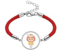 Food Egg Delicious White Yellow Healthy UU Lucky Red String Bracelet Rope Bracelet Handmade