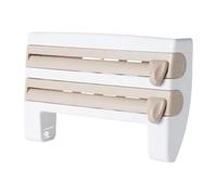 Food Film Dispenser with Cutter, Aluminium Foil Dispenser, Reusable Organizer for Kitchen Packaging Snack - Eating Meat Cupboard Wall Refrigerator