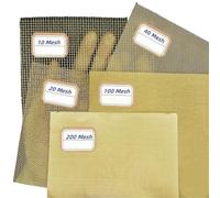 Food Filter 1PCS 20-200Mesh 15x15cm Brass Woven Wire Metal Mesh Shielding Fabrics Copper Filter Net Non-Magnetic Signal Screen Tool Kitchen Sieve(180 Mesh)