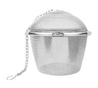 Food Filter 1PCS Herbal Ball Tea Spice Strainer Durable Silver Reusable Stainless Mesh Teakettle Locking Filter Infuser Kitchen 5 Sizes Kitchen Sieve(6.5x6.5cm)