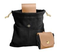 Food Finder Bag | Foldable Drawstring Tool Bag Mushroom Hunting Bag Bushcraft Portable for Travel Camping Hiking, Black, Se référer au descriptif, Refer to description