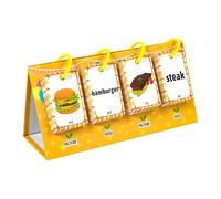 Food flash-cards | Language Learning Cards | Educational Picture Cards | For Kids Food Recognition Learning, Eco-friendly Paper, 6.5x4.2cm, Ideal For Home And Classroom Use