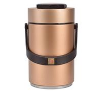 Food Flask 2L Termos para Comida Caliente 24 Horas 304 Stainless Steel 2.3L Vacuum Lunch Box 3 Layers Prevent Leakage Insulated Container for Work Travel (Gold)