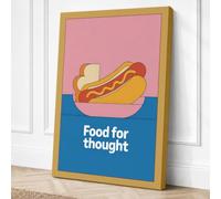 Food for Thought Modern Canvas Wall Art Print 30x20 Inch (76 x 51 cm)