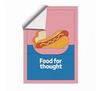 Food for Thought Modern Unframed Wall Art Print A4 (29.7×21cm), Wall Decor for Living Room, Bedroom, Office & Home, Art Gift