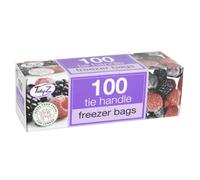 Food & Freezer Bags with tie Handles.- 100 Pack