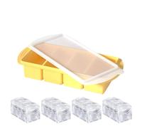 Food Freezer Molds - Silicone Portion Freezing Trays,4-Cavity Lidded Container, Reusable Kitchen Tool for Hot Weather Camping Trips RV Home Restaurant