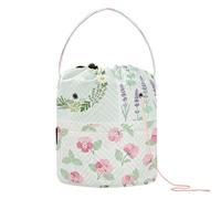 Food Freshness Floral Plant Pattern Crochet Tote Bag Crochet Storage Bag with Holes Crochet Tote for Knitting Kit Crochet Travel