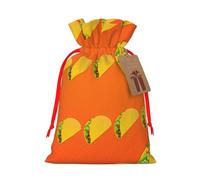Food Funny Print Birthday Gifts Wrap Bag Unique Drawstring Gifts Bag Canvas Bags for Party Wedding Present,1 Piece S