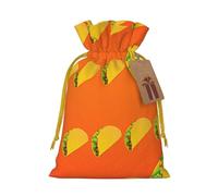 Food Funny print Drawstring Gift Bag for Wedding Party Birthday Unique Present Bag Reusable Canvas Bag,1 Piece M