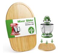 Food-Grade Bamboo Mixer Slider for KitchenAid 4.5-5 Qt Tilt Head Stand Mixer, Appliance Sliding Mat for Kitchenaid Artisan, Kitchen Countertop Storage Accessories Mixer Moving Tray Attachments