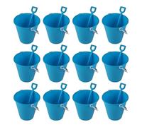 Food Grade Buckets & Spades - Party Food/Favours - Blue - Set of 12