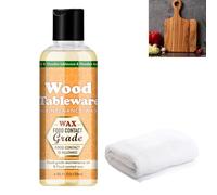 Food Grade Cutting Board Oil and - 4oz Natural Wood Conditioner for Butcher Blocks, Bamboo, Wooden Utensilser - Plant-Based, Non-GMO, Mineral Oil Free, Safe Polish for Chopping Board & Wood Surfaces