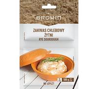 Browin Food Grade Dried Sourdough Culture & Yeast - Hand Baking or Bread Machines - Rye, Spelt, Wheat Leaven - Starter Bread (Rye Sourdough)