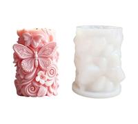 Food Grade Flower Butterfly Carving Cylinder Silicone Mold