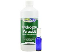 Food Grade Hydrogen Peroxide 3% - 500ml - with 30ml Blue Glass Spray Bottle