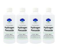 Food Grade Hydrogen Peroxide - Purest Grade 3% - 2 Litres (4 x 500ml) - Unstabilized and Additive Free