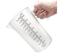 Food-Grade Plastic Measuring Cup with Handle, Liquid Measuring Pitcher, Oil Measuring Container for Kitchen Baking, Cooking, Mixing, Pouring, Cold Brew Coffee, Juice, Smoothies, Tea (1500 mL)