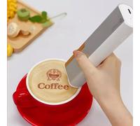 Food-Grade Portable Printpen, Food Printer Coffee Printer Latte Art Printer, Digital Inkjet Photo Selfie Printing Lightweight Printpen Cake Bread Beer Desserts DIY,BlackInkCartridges