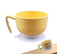 Food Grade Rice Bowl Container | Self-Feeding Dinnerware with Suction Cup and Handle | Ideal Soup Bowls for Elderly and Disabled | Rice Bowl Container with Suction Cup