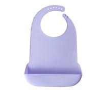 Food-grade Silicone Adult Bib Burp Cloth With Food Catcher Part Solid Elderly Feeding Apron Nursing Home Mealtime Aid