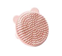 Food Grade Silicone Baby Scalp Massage Brush Bath Stool for Newborn Baby Soft Round Tip Bear Shape Hair Care Brush Infant Massager Shower Gift Kids Bath Stool Safe Baby Grooming