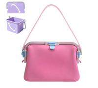 Food-Grade Silicone Beach Bag,Women Summer Foldable Handbag | Waterproof Purse Crossbody Bag That Floats,Leakproof Floating Tote,Washable Self-Standing Reusable Beach Travel Shoulder Bags
