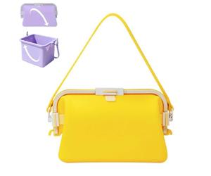 Food-Grade Silicone Beach Bag,Women Summer Foldable Handbag | Waterproof Purse Crossbody Bag That Floats,Leakproof Floating Tote,Washable Self-Standing Reusable Beach Travel Shoulder Bags