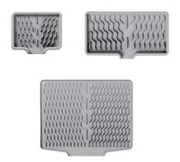 Food Grade Silicone Dish Drying Mat Waterproof Heatproof Sink Tray for Utensils Drainage Rack Countertops Organiser Nonslip Sink Drying Pad for Dishes