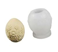 Food Grade Silicone Easter Eggs Mold, Embossed Flowers and
