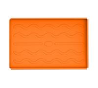 Food Grade Silicone Griddle Mat, BBQ Grill Mat for Outdoor Cooking, Heat Resistant Non Slip Protective Cover for Oven Microwave and Grill Surfaces (Orange)