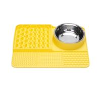 Food Grade Silicone Licking Pad With Suction Cups And Bowl Helps Stress And Anxiety Can Be Washed In The Dishwasher Suitable For Cats And Dogs. 072682