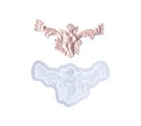 Food Grade Silicone Making Mold Texture Featuring Elegant Angel Embossed Artwork and Easy Releasing Decorative Molds
