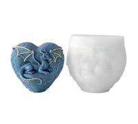Food Grade Silicone Mold with Unique Heart Flying Dragon Design Sculpture Molds Perfect for Special Occasions Heart Shaped Mold