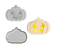 Food Grade Silicone Pumpkin Carving Mold Hollow Out Craft Set for Halloween Lamp and Home Decoration Halloween Home Decoration Silicone Mold