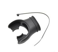 Food-Grade Silicone Scuba Diving Mouthpiece for Second Stage Regulator, Soft Elastic Snorkel Bite with Cable Tie Slot, Black(B)