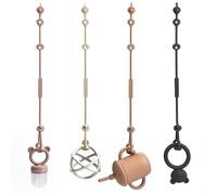 Food Grade Silicone Stretchable Toy Safety Straps for Stroller, High Chair, Hanging Baskets, Cribs, Cups Bottles and Toys One-Piece, Durable Silicone Design (4 Pack)
