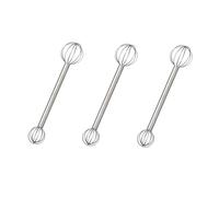 Food-Grade Stainless Double-Ended Stirring Rod,Small Size,Does Not Take Up Space and is Easy to Store,Suitable for Stirring Egg Liquid Sauce and Food Cooking. (3 pcs)