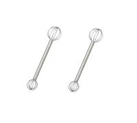 Food-Grade Stainless Double-Ended Stirring Rod,Small Size,Does Not Take Up Space and is Easy to Store,Suitable for Stirring Egg Liquid Sauce and Food Cooking. (2 pcs)