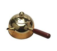 Food-Grade Stainless Steel Kettle 500ml - Single Handle Stove Top, Outdoor Water Boiler for Coffee/Milk/Tea(Gold)