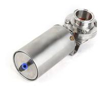 Food Grade Stainless Steel Pneumatic Butterfly Valve with Tri Clamp(8 in)