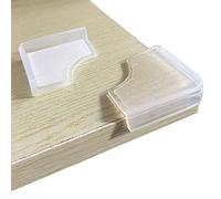 Food-Graded Silicone Corner Protector, Baby Proofing Corners Edge Guards, Pre-Tape Adhesive Soft for Kids Safety, Child Table Cabinets Furniture Bumper (Clear, 4 Count (Pack of 1))