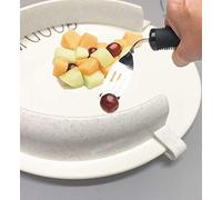 Food Guard for Plates, Clip-On Spill Prevention Eating Aid Assistant for Scooping Food, Dining Assistive Plate Guard for Disabled, Elderly, Handicapped (1)