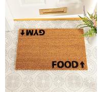 Food Gym Addict Doormat Indoor Outdoor Welcome Mat Funny Cute Door Mat Housewarming Gift Indoor Outdoor Bathroom Door Mat 40x60cm