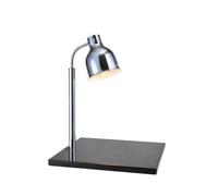 Food Heat Lamp, Electric Heat Light for Catering Food, Food Warming Light with Marble Base, Electroplated Steel Pipe, Rapid-Heating, Electric Buffet Warmer for Food Service(Silver,1-Rod)