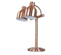 Food Heat Lamp, Food Warmer Lamp with 250W Bulb, Heat Lamp for Buffet, Catering, Restaurant, Parties, Diameter: 19cm(Color:Copper-B,Size:Double Head)