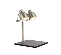Food Heat Lamp, Warmer Light Lamp for Buffet Food Service, 500W Commercial Food Warmer Lamp, Marble Base, Rapid & Stable Heating, for Kitchen Restaurant (Double Head)(D)